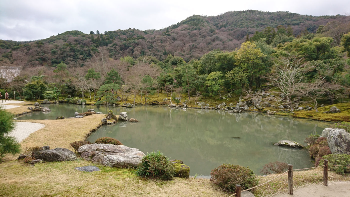 The lake at Tenryu-ji Garden.