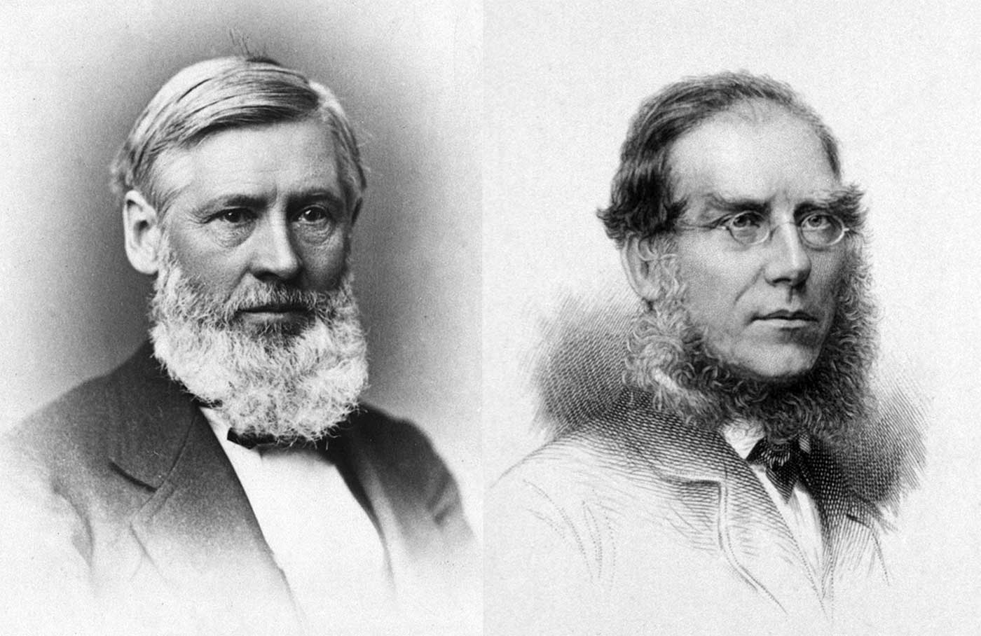 Asa Gray e William Dalton Hooker, due grandi sistematizzatori botanici del loro tempo.